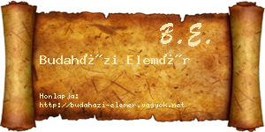 Budaházi Elemér névjegykártya